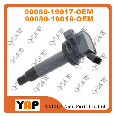 Высокое качество Катушки зажигания для fittoyota Corolla Matrix Celica 1zzfe 1.8l L4 90080-19017 90080-19018 90080- 19019 2000-2007