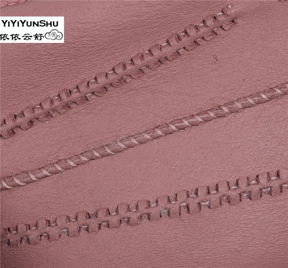 Yiyyunshu, ручная работа, настоящая овчина, женские кожаные перчатки, женские, шерсть, мех, натуральная кожа, зимние, разные цвета, теплые перчатки