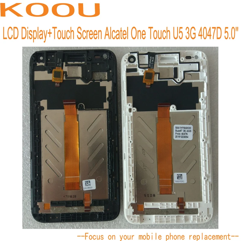 ЖК-дисплей с рамкой для Alcatel One Touch U5 3G 4047D 5 0 ''сенсорный экран Dightizer сенсор в