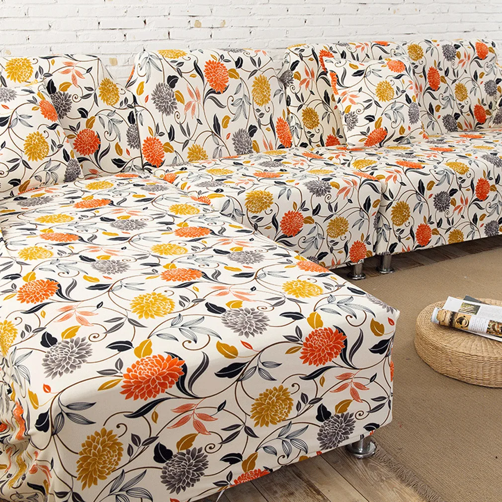 2019 Newest Hot Floral High Quality Polyester Stretch Sofa Slipcovers Washable Pet Protector Soft Couch Covers 1/2/3 Seater | Дом и сад