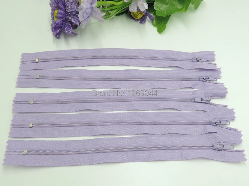 

100 pcs Purple Color 25 cm Nylon Coil Zippers Tailor Garment Accessories Sewing Tools 10 Inch