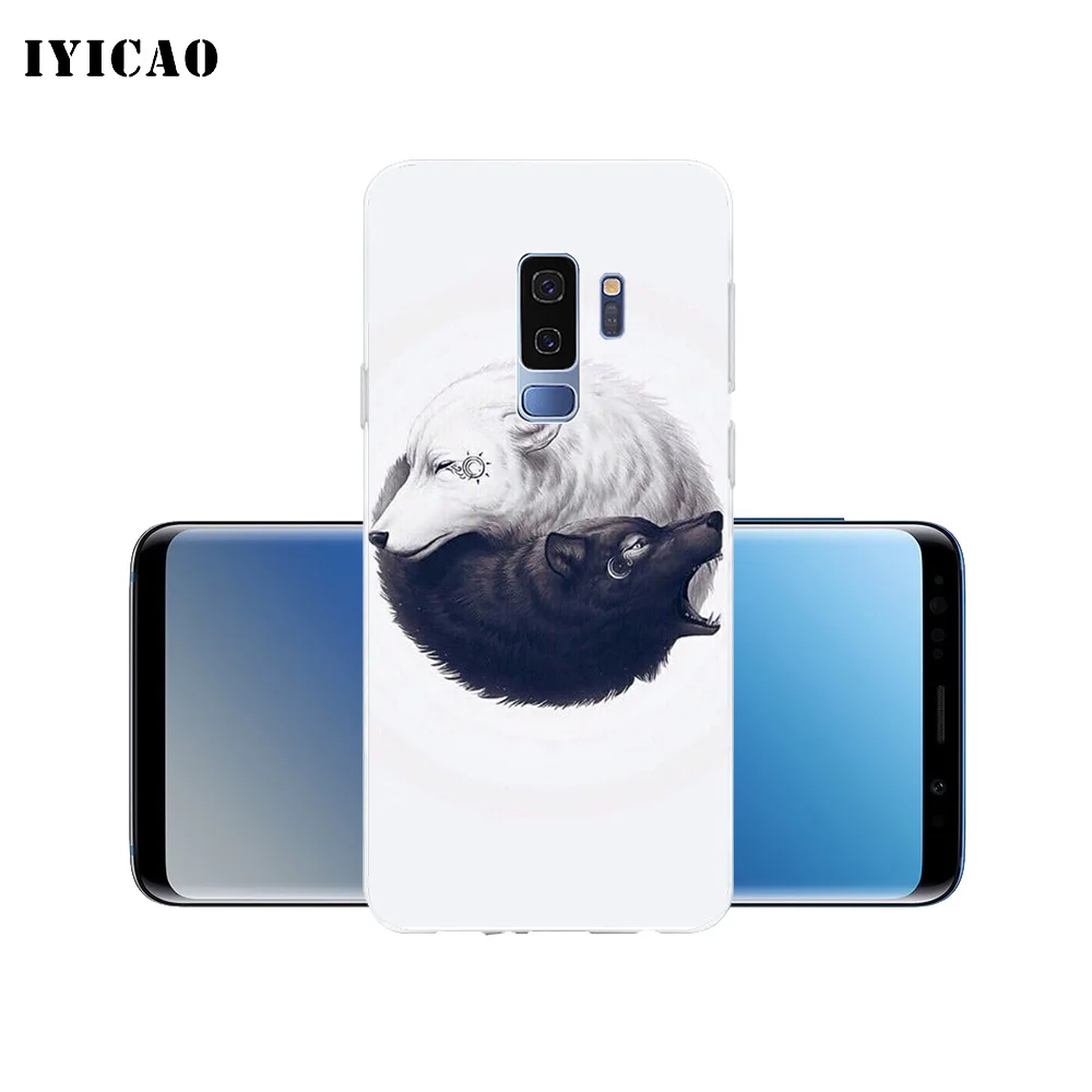 Мягкий силиконовый чехол для телефона IYICAO Cool Animal Wolf lion tiger Samsung Galaxy S10e S10 S9 S8 Plus S7 Edge
