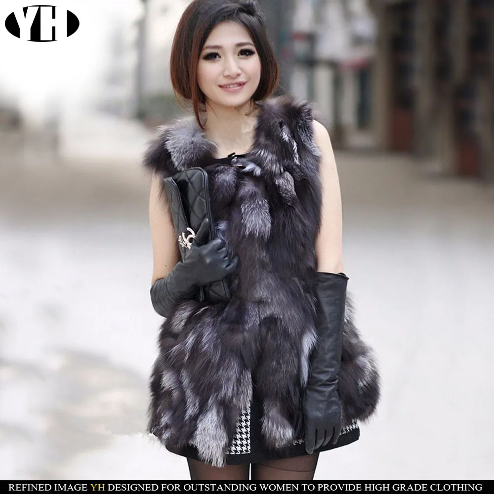 2019 Новое поступление женское меховое пальто Зимний натуральный Меховой жилет с