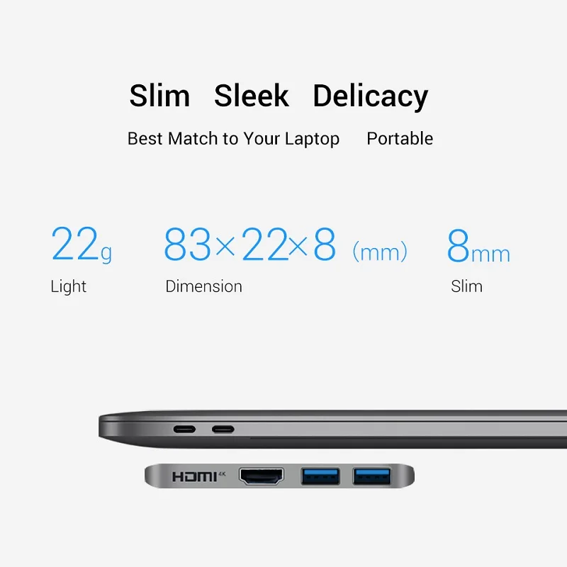 Док-концентратор Snowkids type C для MacBook Pro MacBook Air HDMI USB3.0 USB C портами расширительный разветвитель