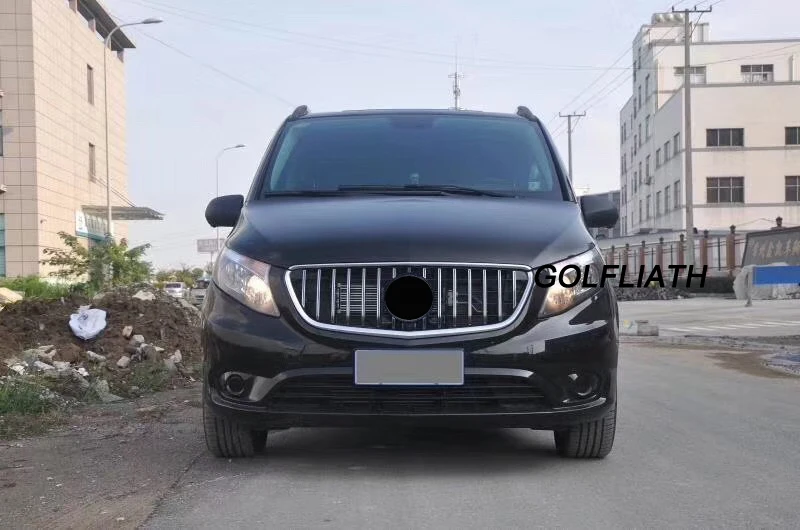 Для Vito V Class GT решетка-гриль Вертикальный стиль для Mercedes Benz W447 MPV Авто Передняя сетка- V250 V260 автомобильный Стайлинг