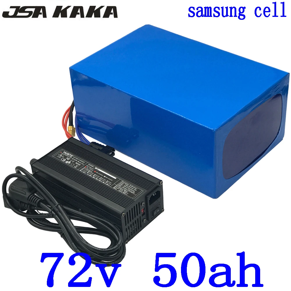 Литиевая батарея Samsung для электрического велосипеда 72 В 60 А/ч 50 а/ч 40 35 30 25 20 в 3000 Вт
