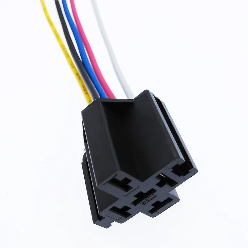 Предварительно проводной 5 Pin Реле крепление держатель гнезда цоколя 12V 40A длина линии на высоком каблуке 12 см