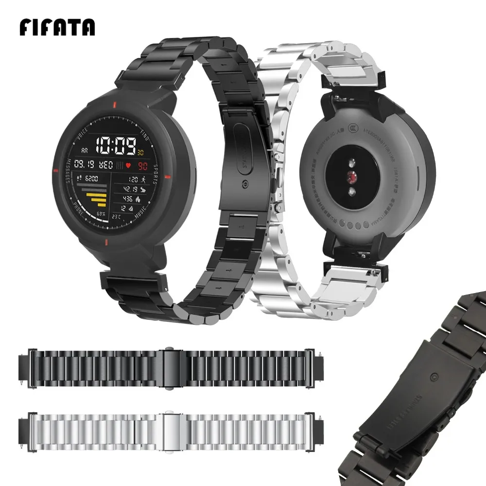 

FIFATA Metal Strap For Huami Amazfit Verge Replacement Bracelet Watch Wristband Strap Stainless Steel Bracelet Accessories