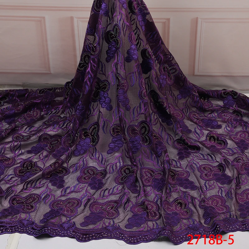 African Lace Fabric 2019 High Quality Nigerian Laces Fabrics with Stones French Tulle Velvet for Women KS2718B-1 | Аксессуары для