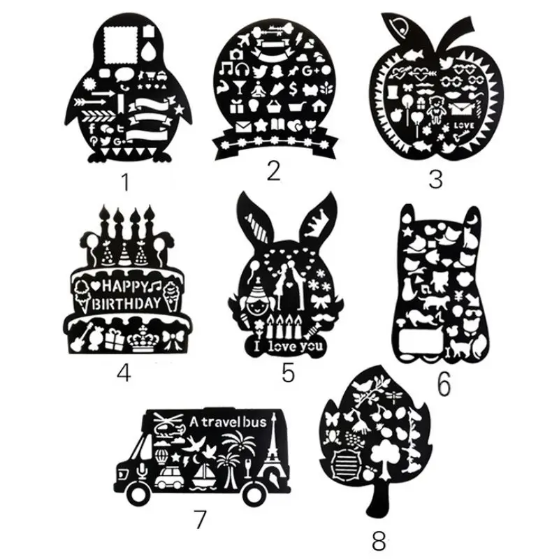 DIY живопись модель домашнего декора прозрачные штампы полый рисунок