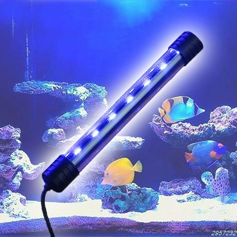 Аквариум для рыбок светодиодный светильник погружной Водонепроницаемый