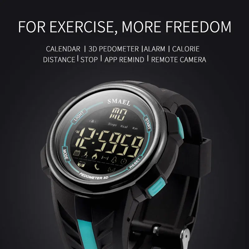 SMAEL Bluetooth умные цифровые часы электронный механизм 2017 золотые Новые android 4 0