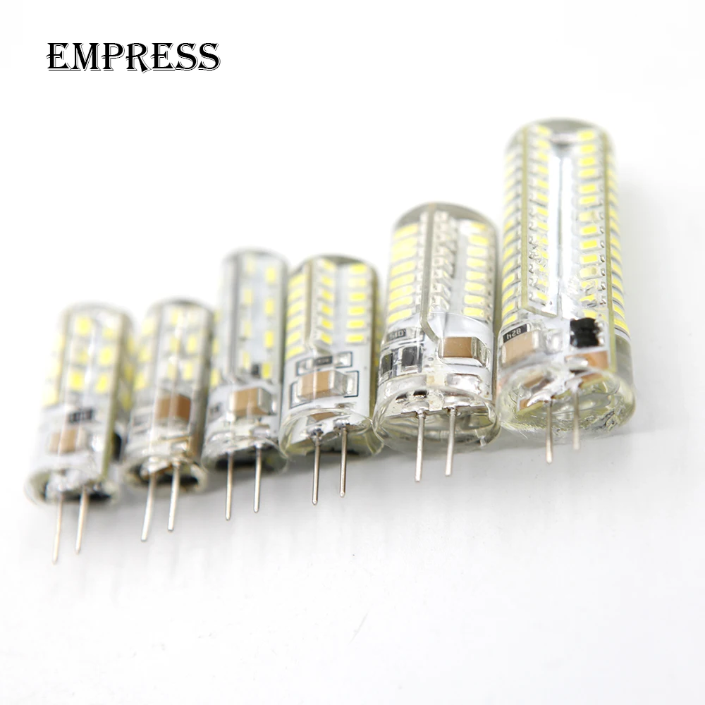 10 шт Led G4 лампы 220 V светодиодные лампочки AC DC 12 W 6 SMD 2835 3014 прожектор 360 Угол луча