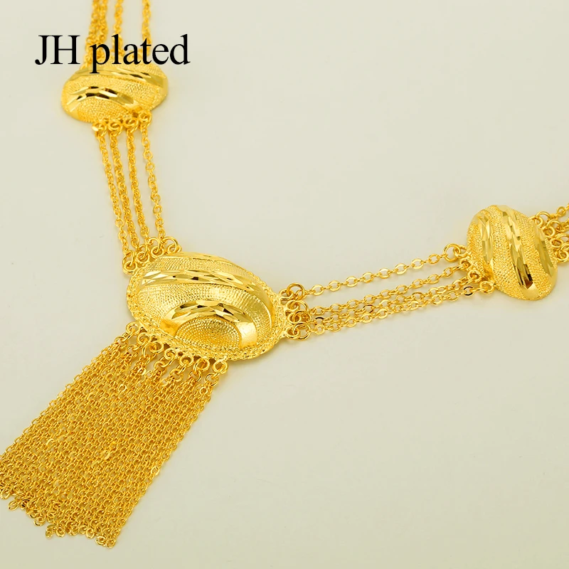 JHplated набор ювелирных изделий кисточки африканские Ювелирные наборы Дубай