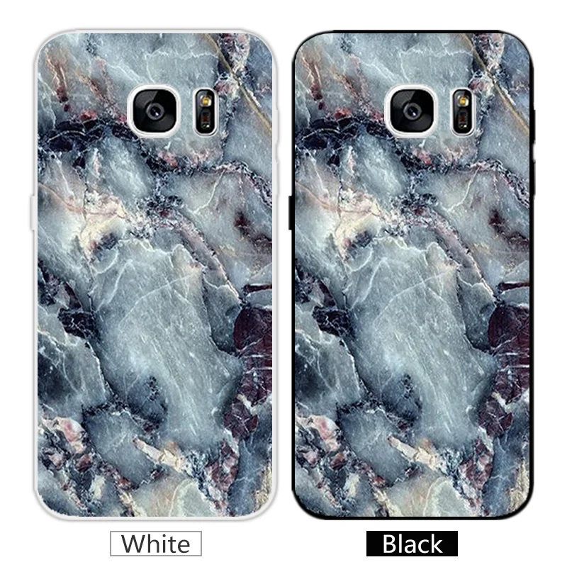 Case For Samsung Galaxy S7 Soft TPU Ultrathin Silicone Gel Black Back Matte Cover S 7 G930 Marb Phone Cases |