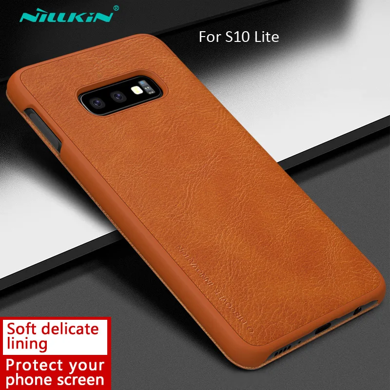 Кожаный флип-чехол Nillkin Qin для samsung Galaxy S10 Plus 5G S9 Plus Lite