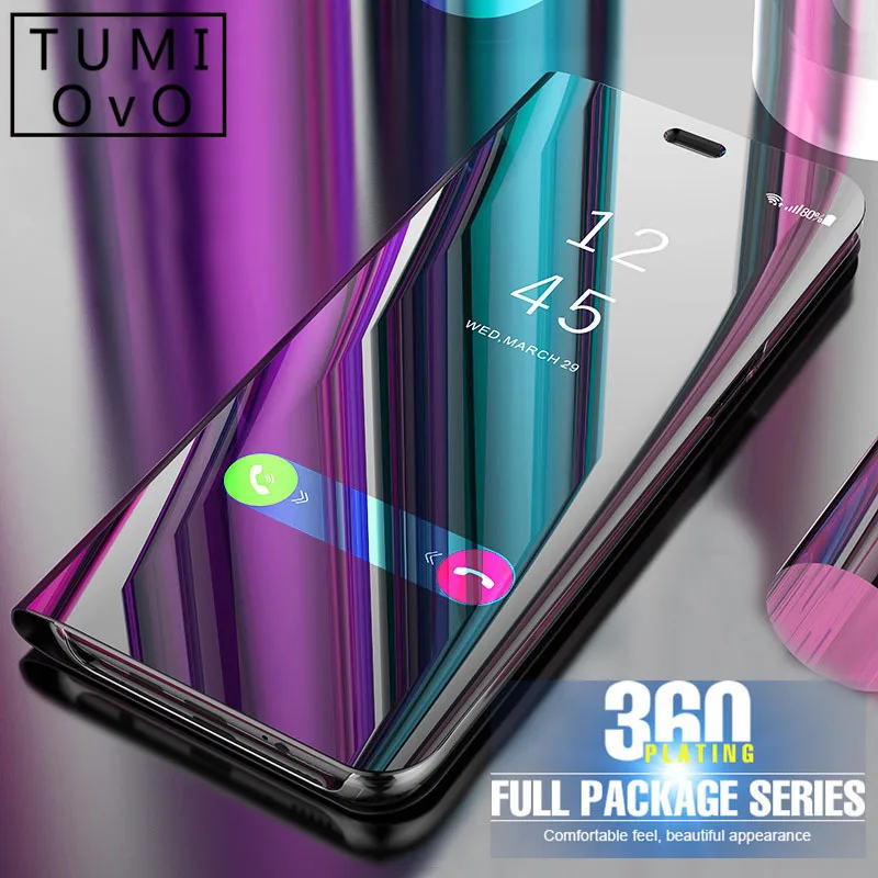 Умный зеркальный Чехол книжка для Samsung Galaxy S9 S8 Plus S7 S6 Edge Note 8 9 A3 A5 A7 A6 A8 J4 J6 J8 2017