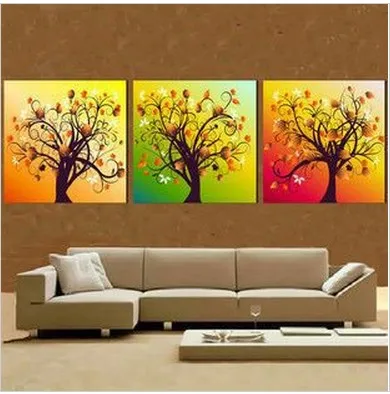 Фабричный магазин Набор для вышивки крестиком тройное Золотое богатое дерево