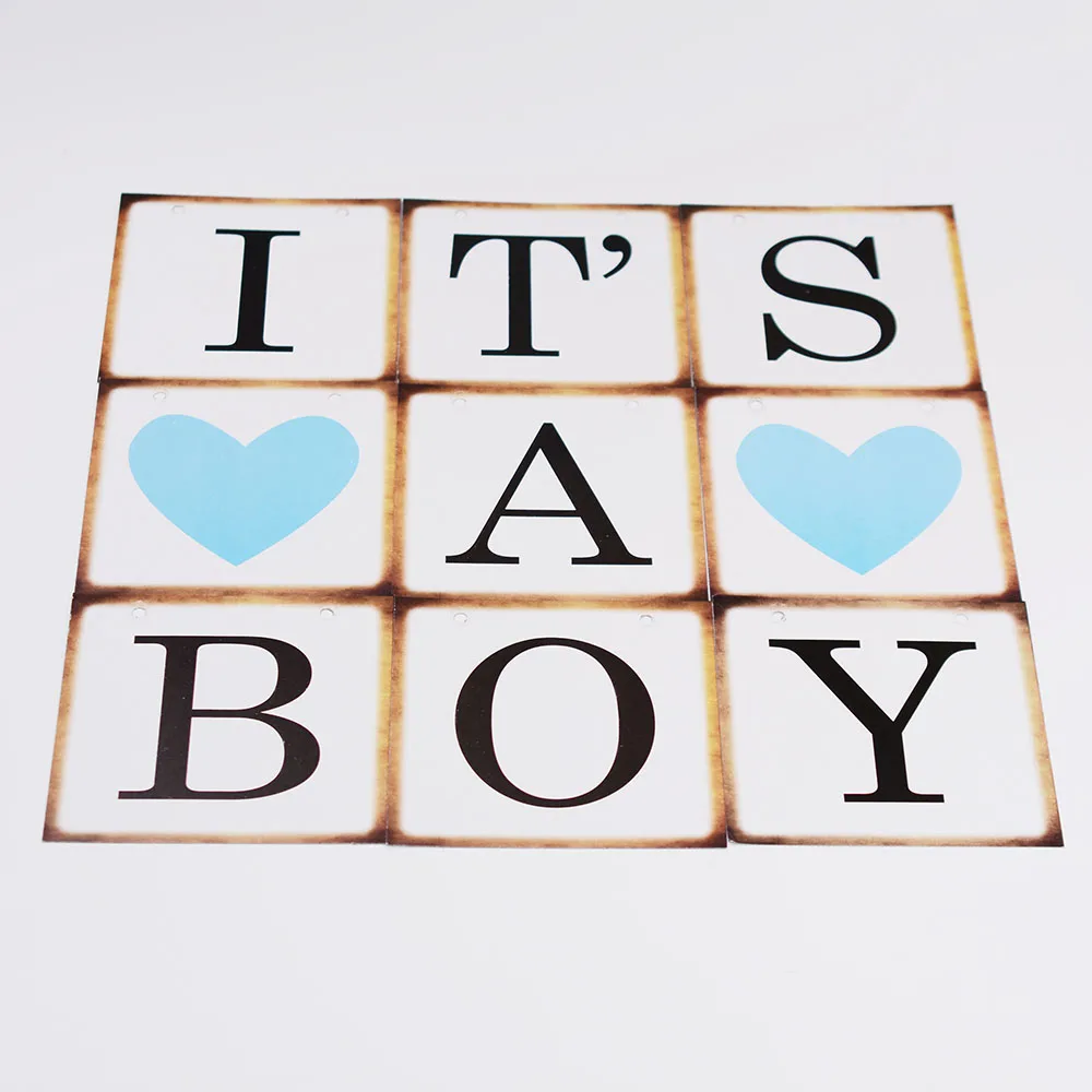 Баннеры бумажные 3 м It's A Boy Girl Декорации для первого дня рождения и крещения