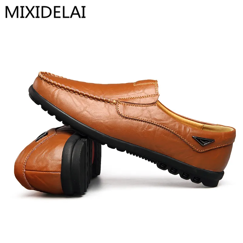Large Size 38-46 Men Leather Casual Shoes Loafers Fashion Moccasins Chaussures Flats Male Breathable Driving | Обувь