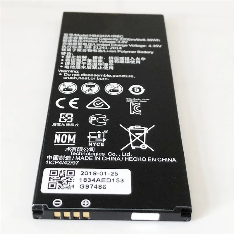 3,8 V 2200mAh HB4342A1RBC для huawei Y6II компактный LYO-L21 LYO-L01 MT6735 5," аккумулятор