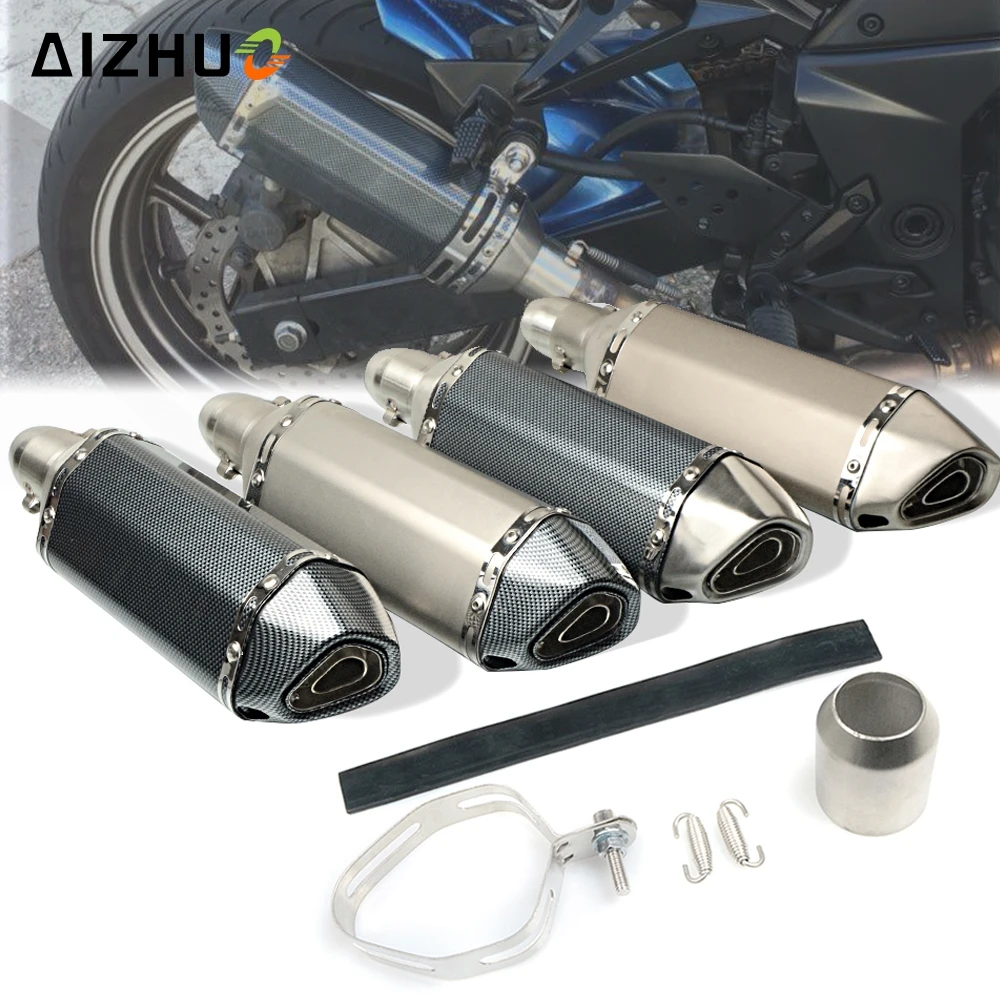 36 51 мм выхлопная Муфельная труба мотоцикла из нержавеющей стали для HONDA CB400 CB599 CB600