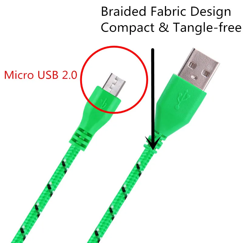 Кабель Micro USB в нейлоновой оплетке длиной 1 м и 3 фута кабель для синхронизации