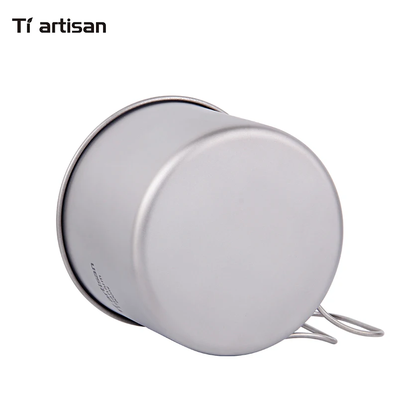 Tiartisan 900 мл чистый титановый горшок для кемпинга, Ультралегкая титановая чаша с крышкой, большая емкость, посуда для пикника