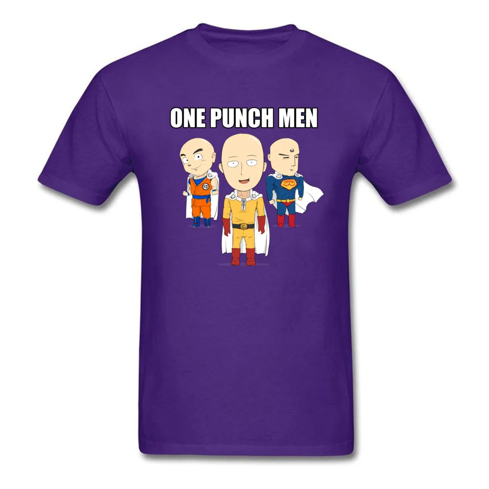 Мужские футболки с принтом One Punch круглым воротником изображением аниме Ok Harajuku