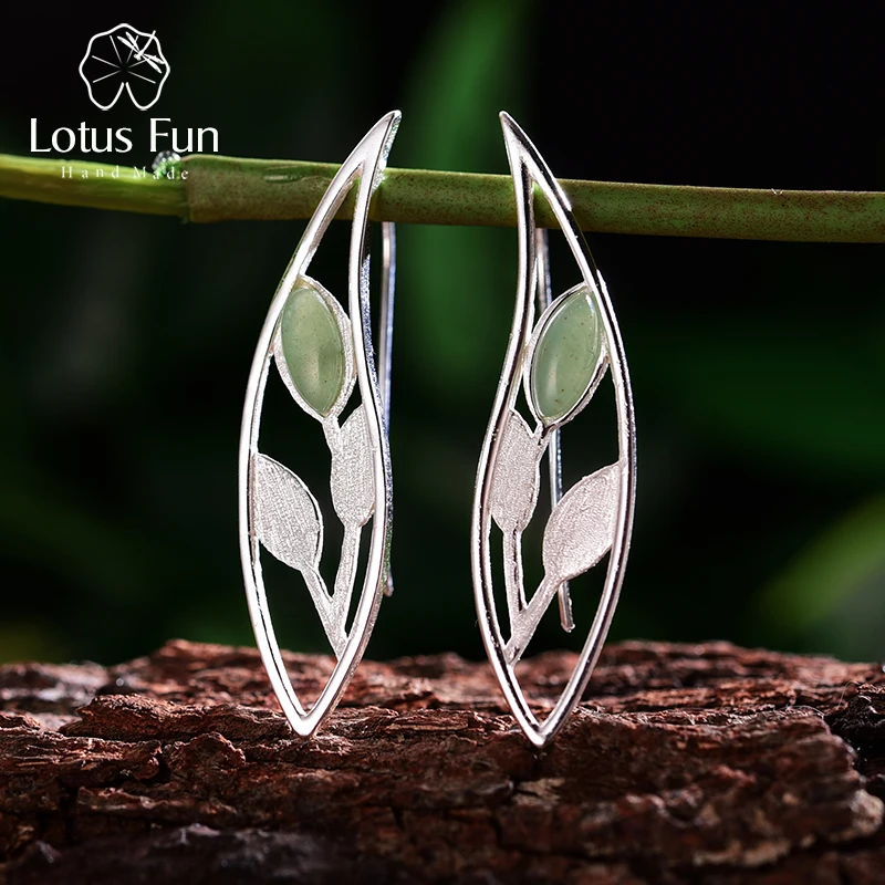 Lotus Fun реальные 925 Серебро Природный оригинальный ручной Fine Jewelry Весна в воздухе