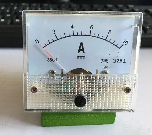 85C1 DC 0 10A Аналоговая Панель Амперметр со стрелкой тип панель измерителя тока