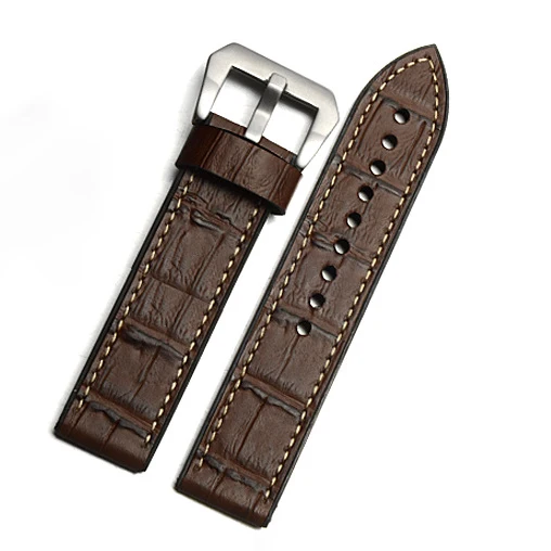 Dark brown 2 BEAFIRY кожаный+ Силиконовый ремешок для часов 20 мм 22 мм 24 мм 26 мм винтажный бамбуковый ремешок Браслеты темно-коричневый светильник коричневый - Цвет ремешка: Dark brown 2