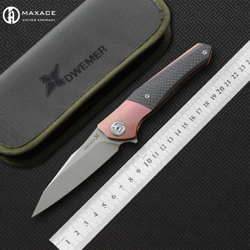 Складной нож Maxace Dwemer Assassin углеродное волокно (Stonewash) лезвие: M390 ручной инструмент