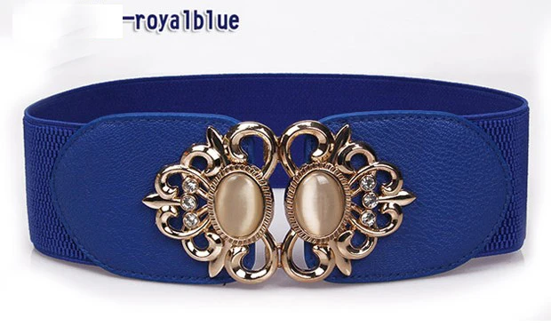 Модный женский пояс для вечеринки опал драгоценный камень сплав пряжка золото