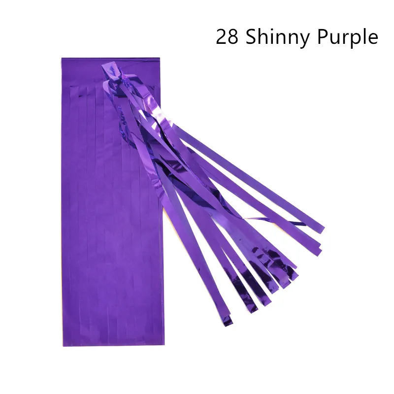 28 shinny purple 5 шт. 14 дюймов гирлянда из папиросной бумаги с кистями для свадебного украшения Diy Висячие на день рождения Вечеринка Детский душ вечерние принадлежности 35 см - Цвет: 28 shinny purple