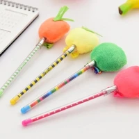 carton cute creative writing gel pen plush fruit for student 10pcs free shipping