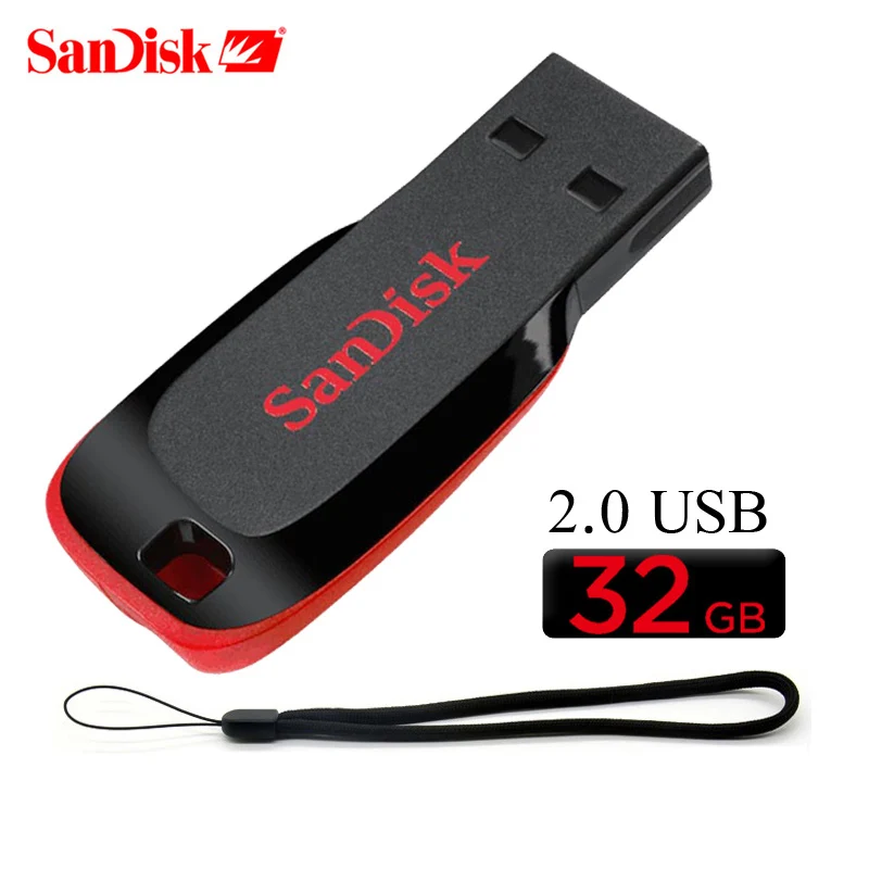 SanDisk CZ50 карта памяти usb 2 0 Водонепроницаемый флеш-накопитель 128 ГБ u-диск Флешка 64 32