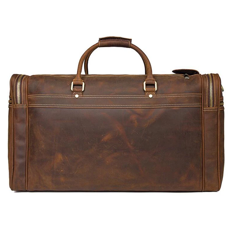 LEXEB Full Grain Leather Business Travel Duffle For Men Overnight Weekender Big Bag Carry On Luggage Top Quality Large Brown | Багаж и