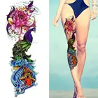 Женские резиновые тату-луты, водостойкие, на пляж, с акварельным павлином