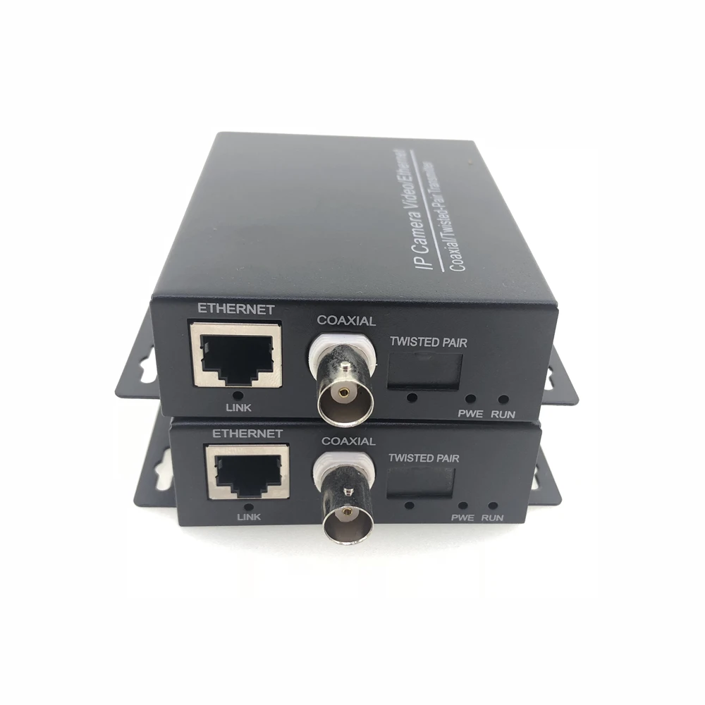 1 пара 10/100 м ip Coaxia передачи BNC для rj45 Порты и разъёмы IP удлинитель видеонаблюдения HD IP видео расширитель EOC Ethernet Coaxia удлинитель для головок 2 км