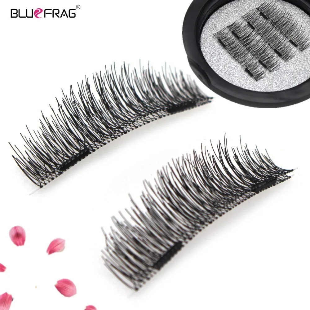 False Eyelashes 3D Magnet Magnetic Eyelash Extension Full Strip Lashes Soft Hair Reusable Easy Wear Fake Eye | Красота и здоровье