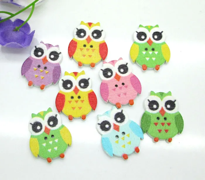 50 шт. деревянные пуговицы для одежды 21 х25 мм|wooden buttons|owl wood buttonbuttons for clothes |