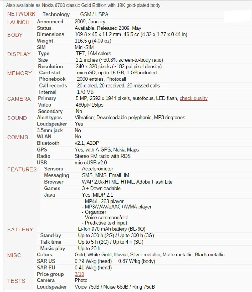Для Nokia 6700c 6700 Классическая разблокированная материнская плата для мобильного телефона, материнская плата+ Бесплатные инструменты