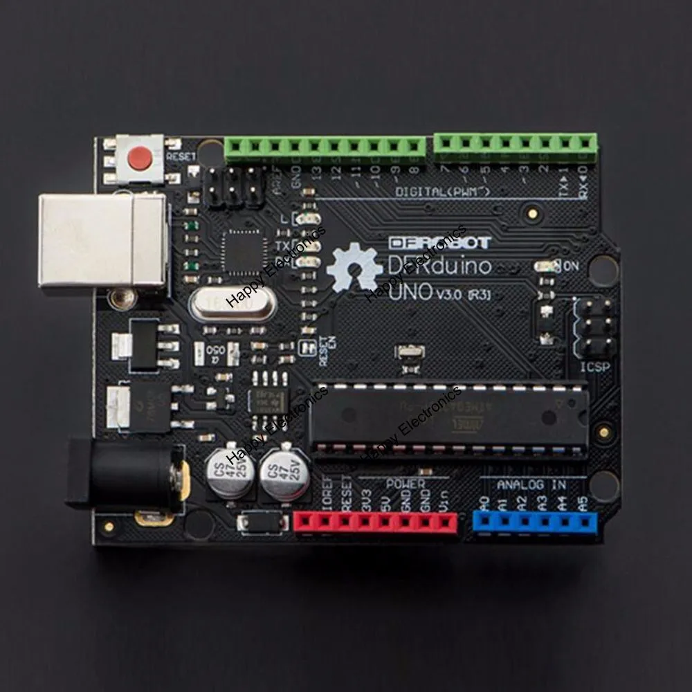 DFRobot Подлинная dfrduuno R3/V3.0 макетная плата, ATmega328 ATmega16U2 7~ 12 В полностью совместима с Arduino UNO R3