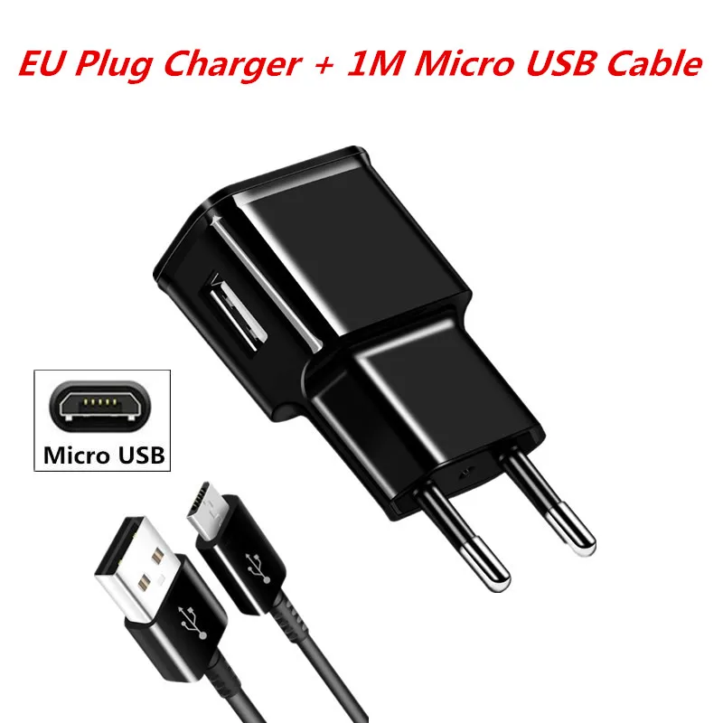 1M Micro USB Charger Зарядное устройство кабель для samsung Galaxy S10 S10e S7 край S8 S9 A6 A8 A7 J4 J6 плюс A10 A20 A30 A40 A50 A70 M10 M20 Зарядное устройство адаптер - Тип штекера: 1M Micro USB Charger
