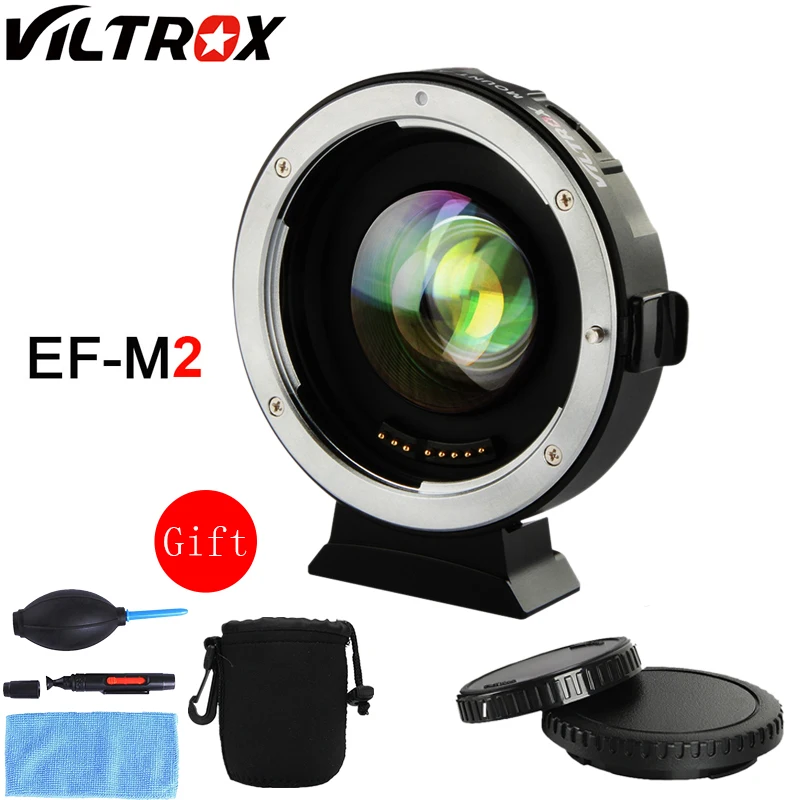 Viltrox фотовспышка с автофокусом EXIF 0.71X уменьшение скорости бустер адаптер для