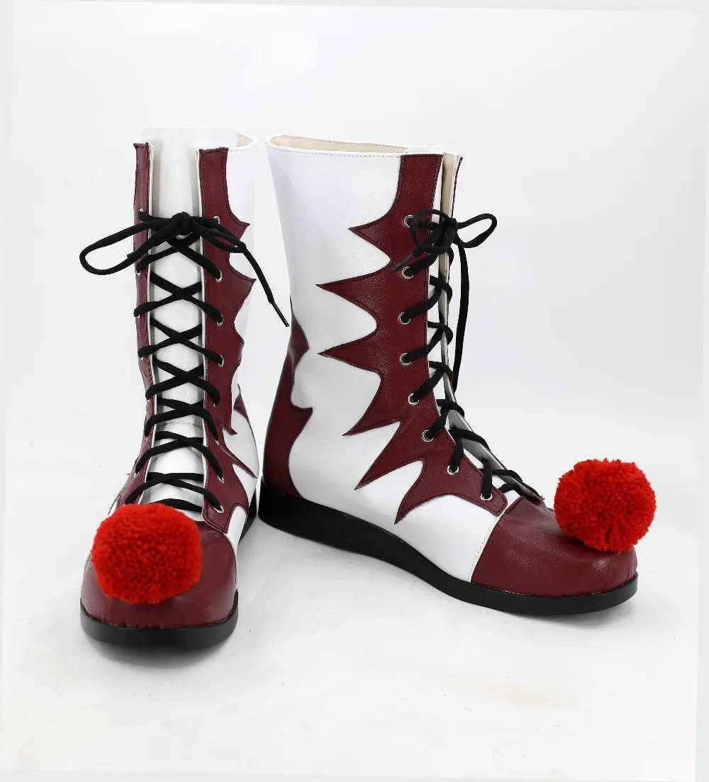 2017 New Movie Stephen King's It Pennywise Cosplay Costume Shoes Boots For Male Female Custom Made EU/European Size