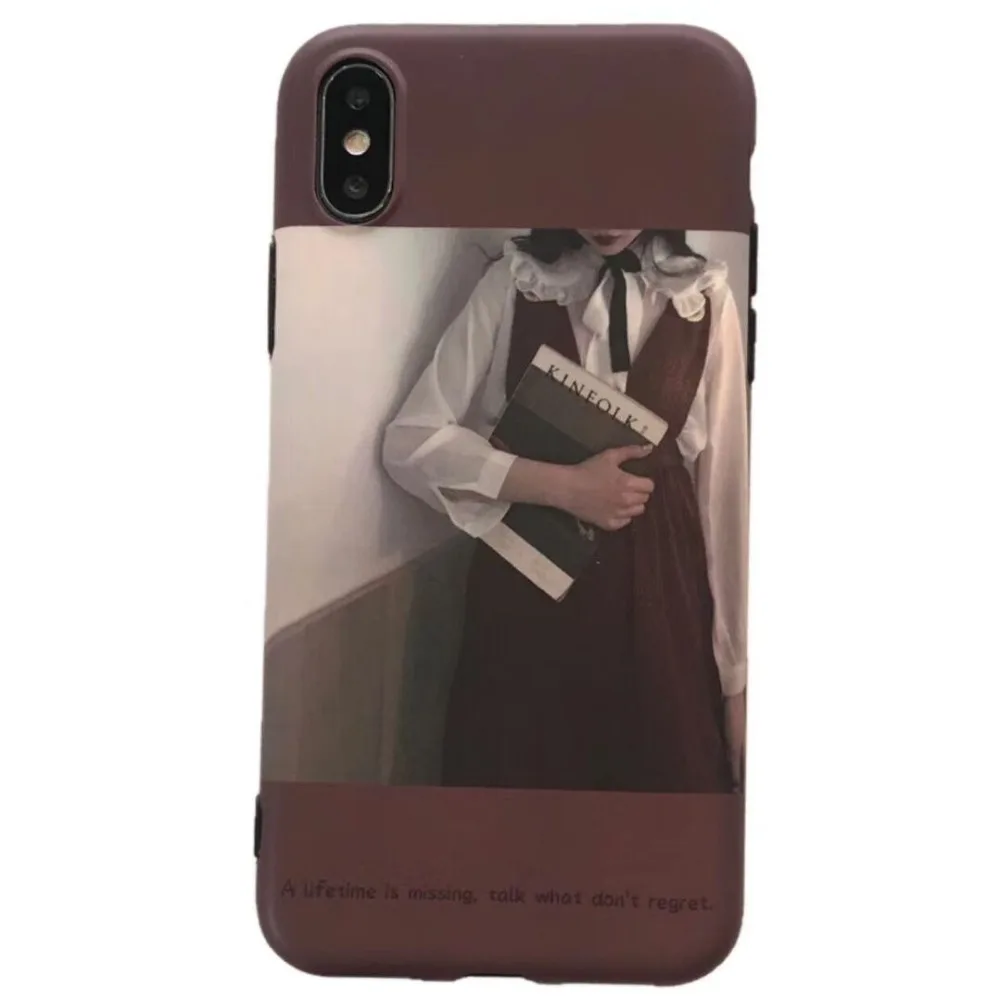 Чехол для телефона Ourpho Cold wind girl iphone 6 6s XS MAX book чехол девушек 7 8 plus X XR|Чехлы-накладки|