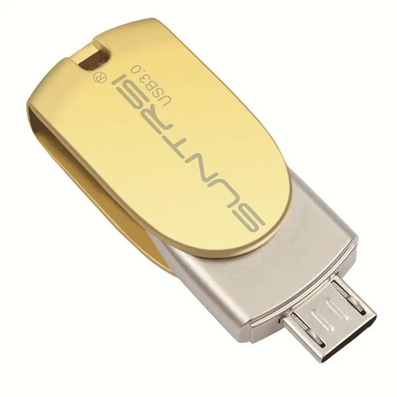 Suntrsi usb flash drive Поворотный 3.0 палку 16 г 32 64 OTG флэш накопитель диск индивидуальные