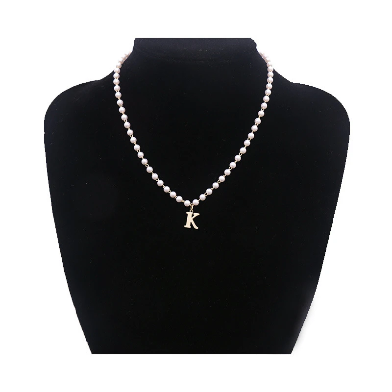 Оригинальное A Z с буквенным именем жемчужное ожерелье очаровательные ювелирные